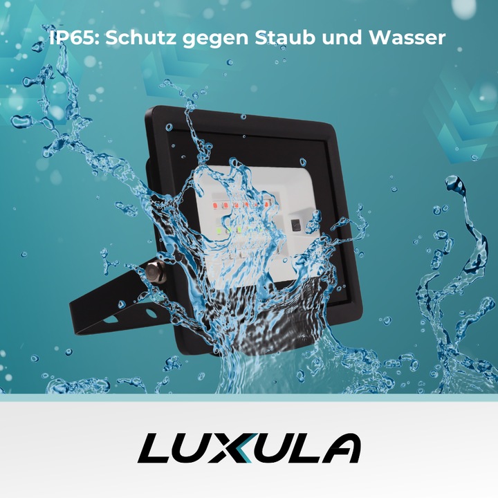 Produktbild Luxula RGB LED-Fluter LX400184, 100W, IP65, schwarz, mit Fernbedienung (IP65)