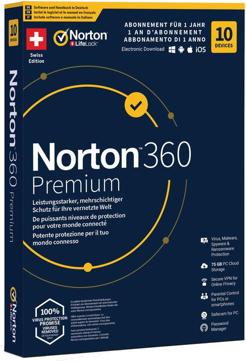 Image du produit Norton 360 Premium (10 Utilisateur, 12 mois)
