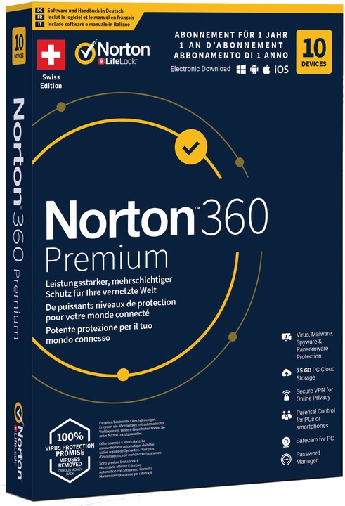 Actual product image Norton 360 Premium (10 User, 12 months)