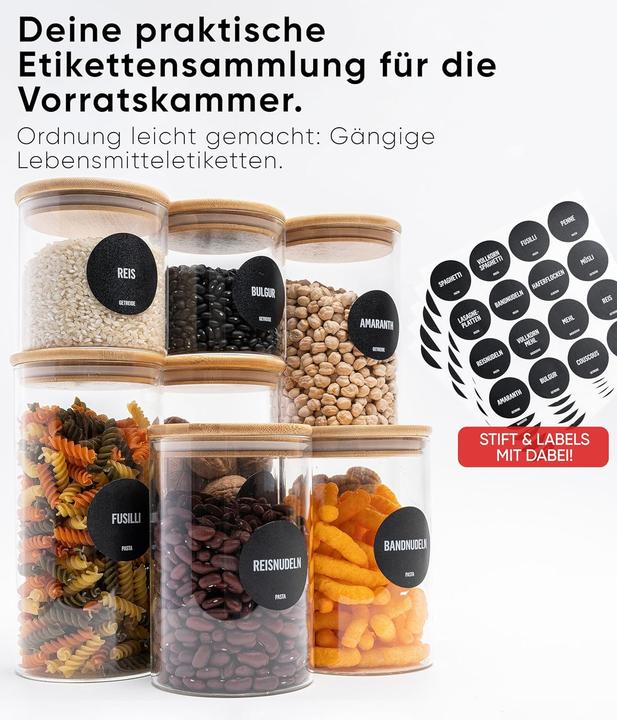 Produktbild Deco haus Vorratsgläser-Set mit Deckel (1.40 l)