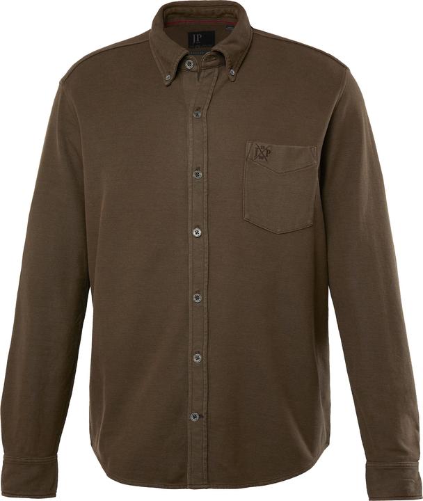 Produktbild JP1880 Piqué-Hemd, Langarm, acid washed, Kentkragen, Modern Fit (3XL)