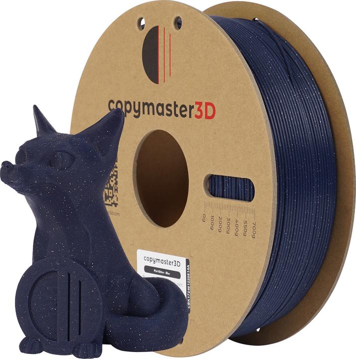 Actual product image Copymaster3D PLA Glitter Filament for 3D Printer, 1.75 mm, Shimmering Blue (PLA, 1.75 mm)