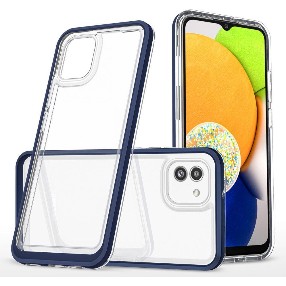 Hurtel Clear 3in1 case for Samsung Galaxy A03 silicone cover with frame blue (Samsung Galaxy A03), Smartphone Hülle, Bla...