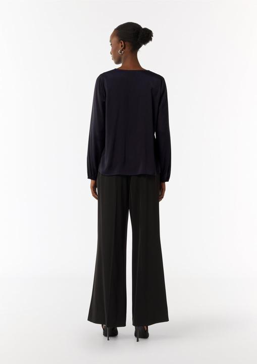 Produktbild Comma Bluse Satinbluse mit V-Ausschnitt (36)