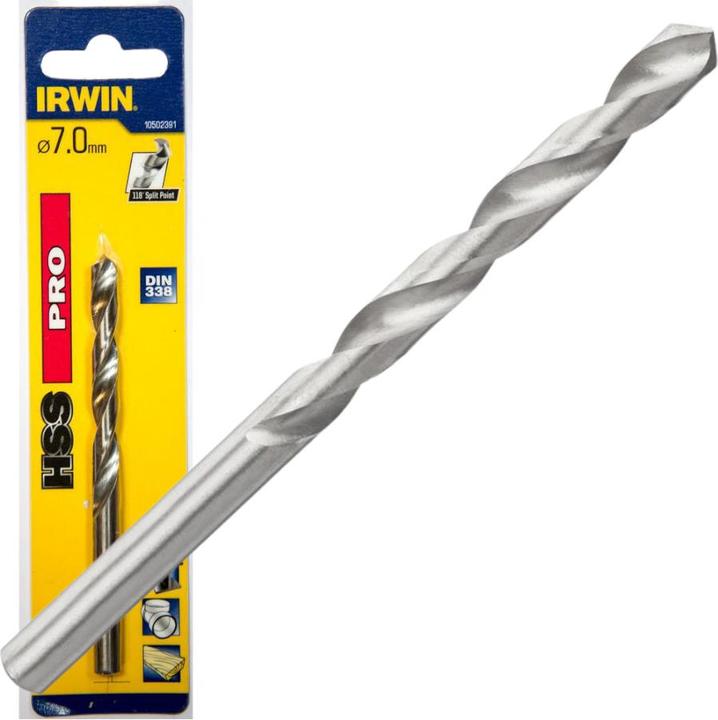 Produktbild Irwin HSSSpiralbohrer, 7,0x69/109 mm (7 mm)