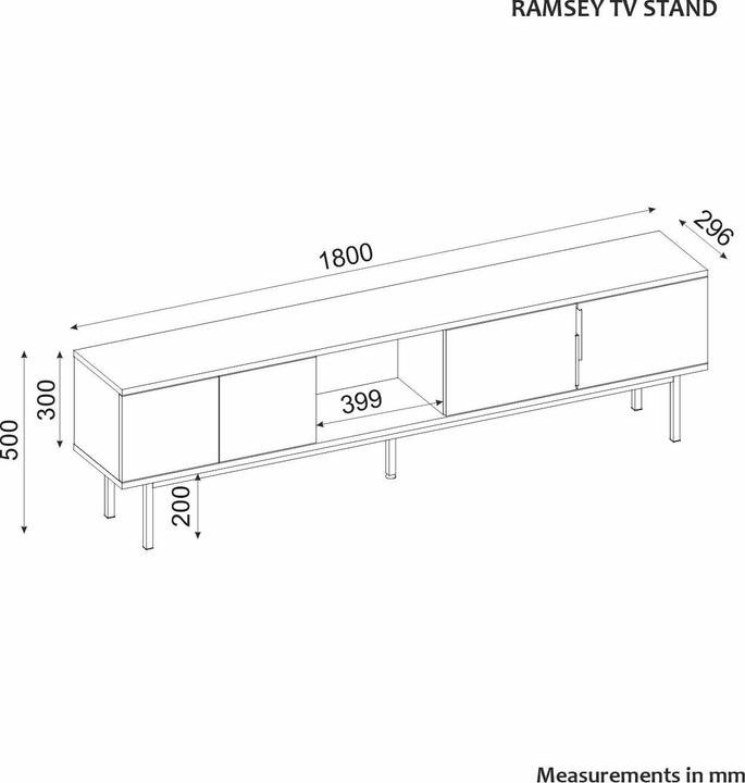Produktbild Hanah Home Ramsey (180 x 29.60 x 50 cm)
