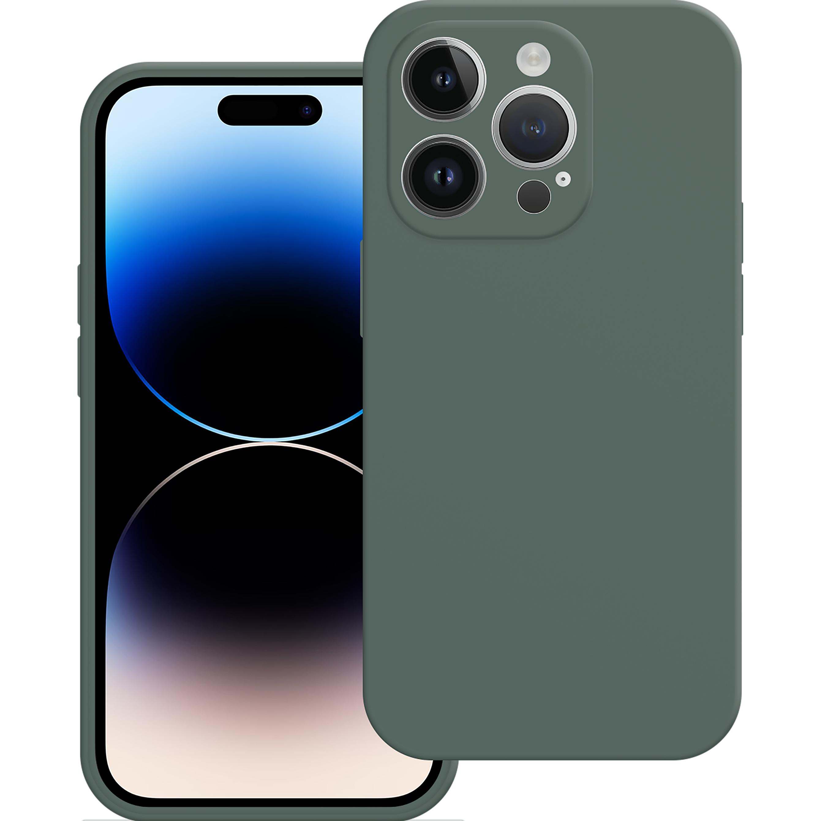 Cazy Silikon Hülle Kompatibel mit iPhone 14 Pro - Soft TPU Schutz - (Apple iPhone 14 Pro), Smartphone Hülle, Grün