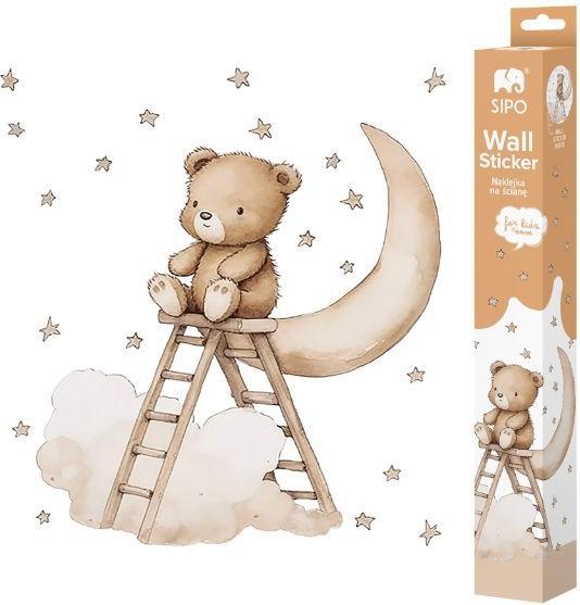 Sipro Sipo Nástěnné samolepky do dětského pokoje, Teddy bear on a ladder