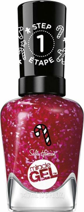Sally Hansen Miracle Gel Holiday Collection Nagellack Peppermint to Be 912 (912 Peppermint To Be, Gel-Effekt Nagellack)