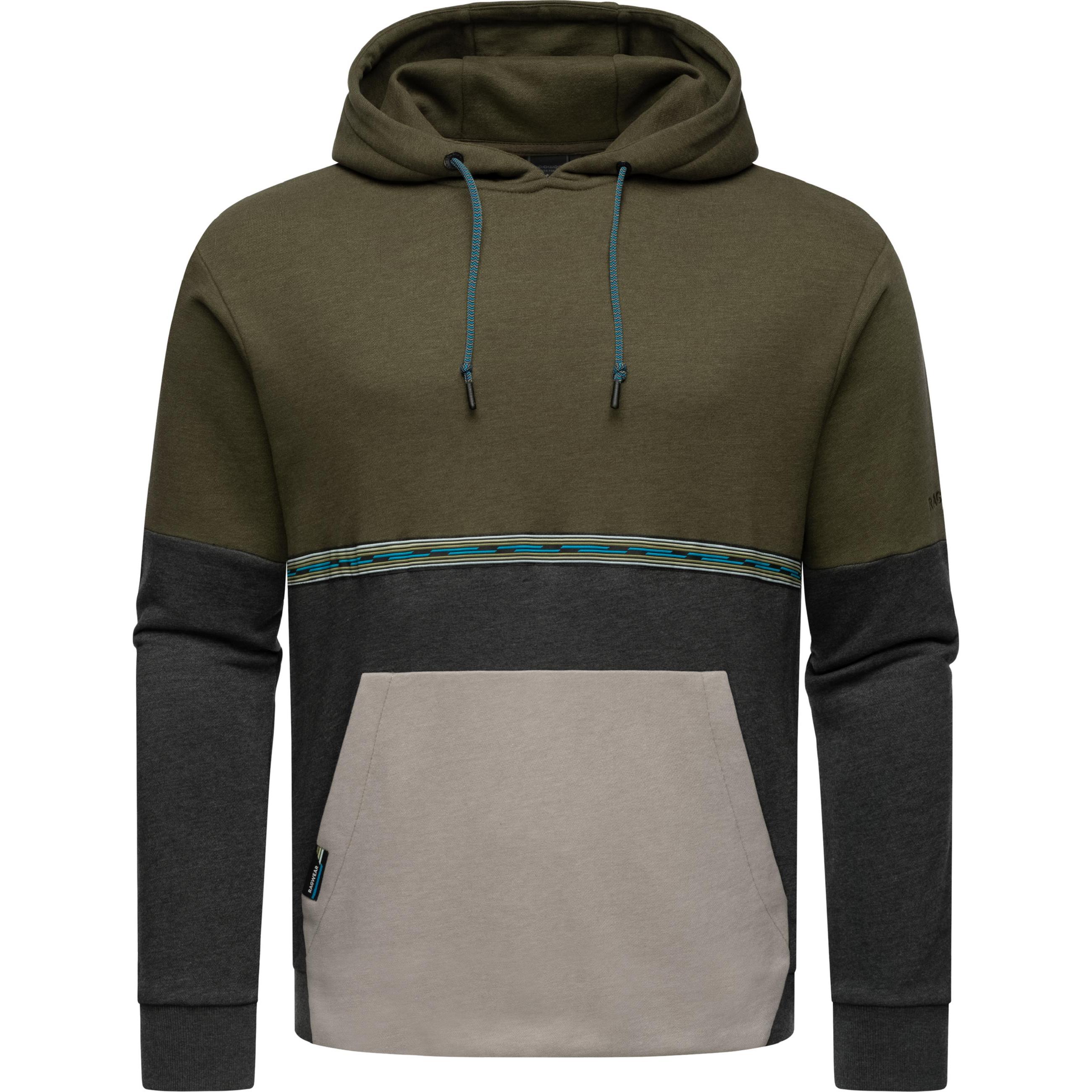 Ragwear, Herren, Pullover, Blocky Hoody, Grün, (XL)