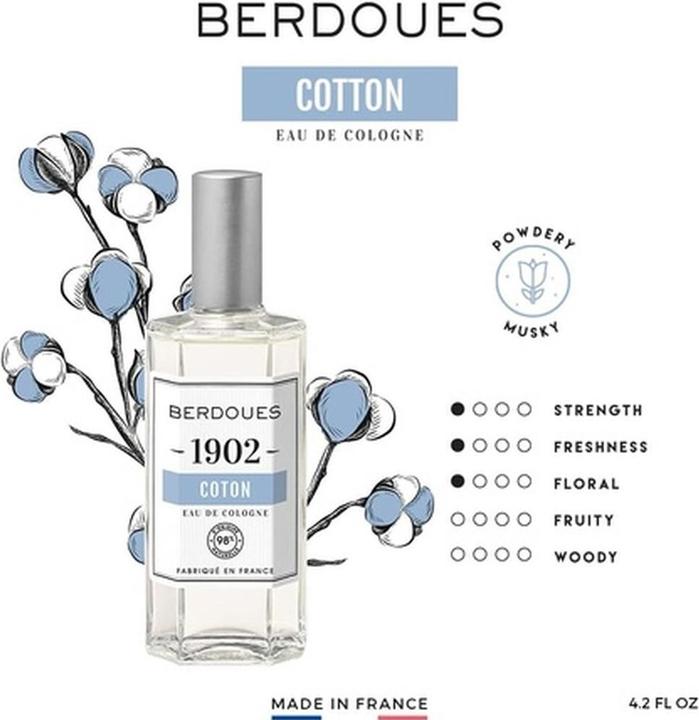 Image du produit Berdoues Eau de Cologne 1902 Coton (Eau de cologne, 125 ml)