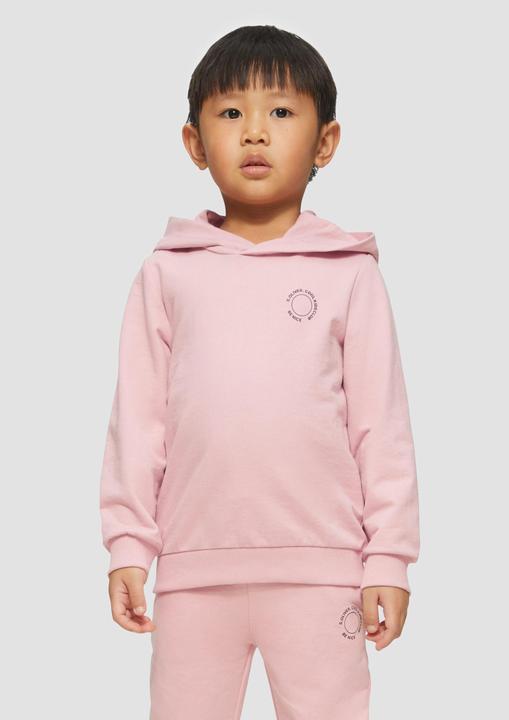 Immagine prodotto S.Oliver Sweatshirt Unisex Kapuzen-Sweatshirt mit Rippbündchen und kleinem Print-Detail (128, 134)