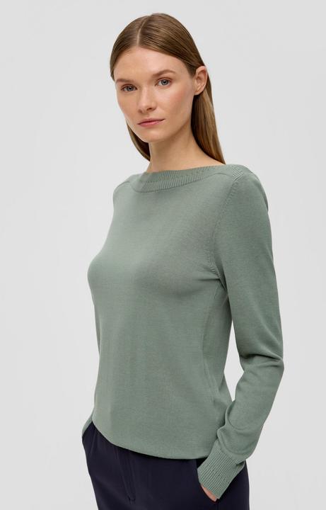 Actual product image s.Oliver Strickpullover Strickpullover mit Rippelementen (46)