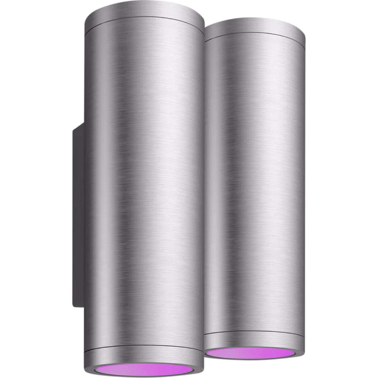 Philips, Illuminazione esterna, Hue Appear muurlamp White & Color - RVS Duo Pack
