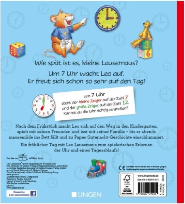 Produktbild Leo Lausemaus lernt die Uhr (Deutsch, LingenVerlag, 2018)