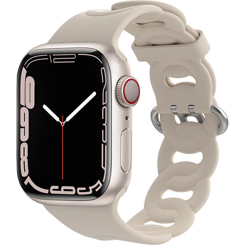 Strap-it Armband (Silikon, Apple Watch), Uhrenarmband, Beige