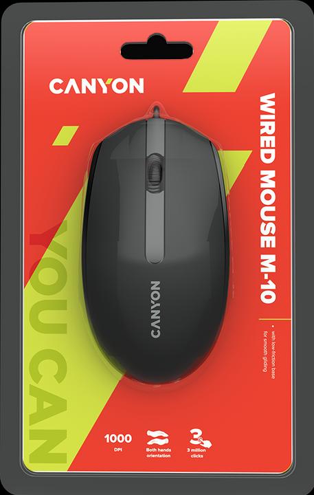 Immagine prodotto Canyon Mouse ottico con cavo M-10, nero (Cablato)