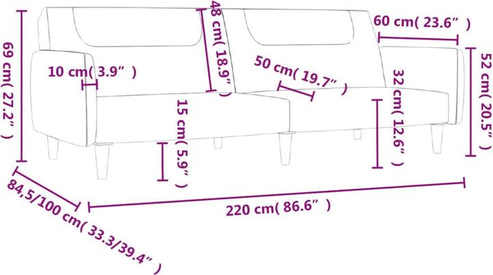 Produktbild vidaXL Schlafsofa