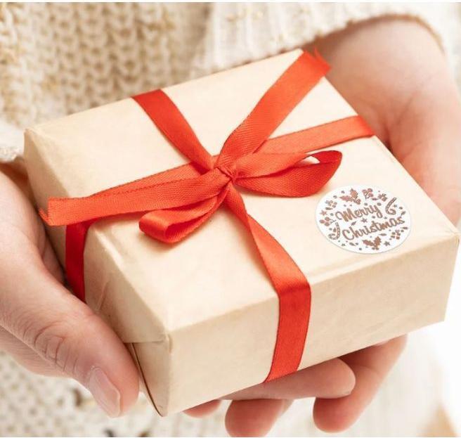 Image du produit MU Style Autocollants ronds "Merry Christmas (Décoration pour cadeau, 1 x)