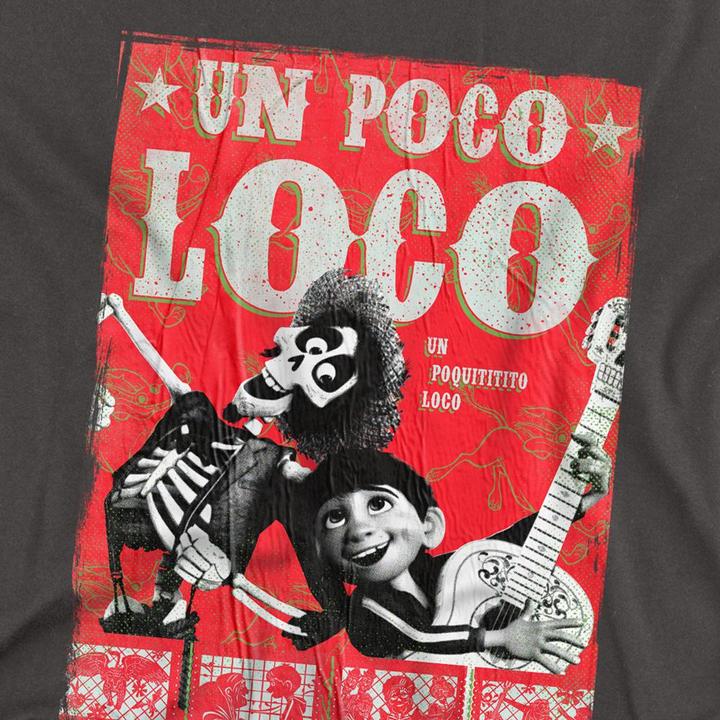 Actual product image La Maison du Coco Unisex Adult Un Poco Loco Hector Poster T-Shirt (S)