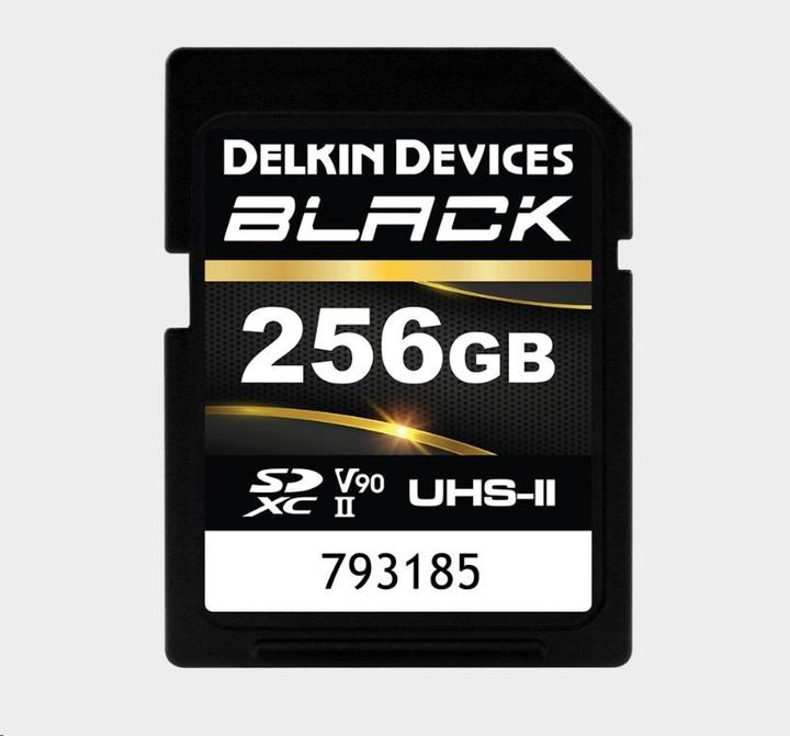 Productafbeelding Delkin ZWART UHS-II SDXC 256GB R:300MB/s W:250MB/s (256 GB, SDXC, U3, UHS-II)