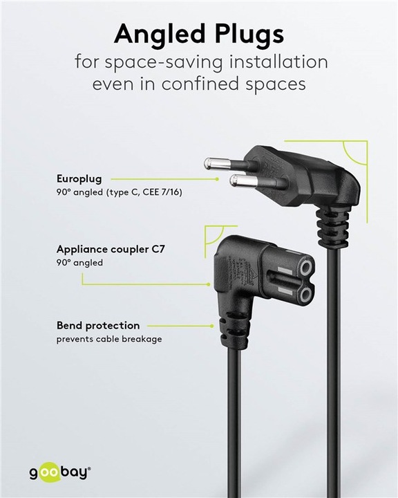 Produktbild Goobay Euro Anschlusskabel (3 m)