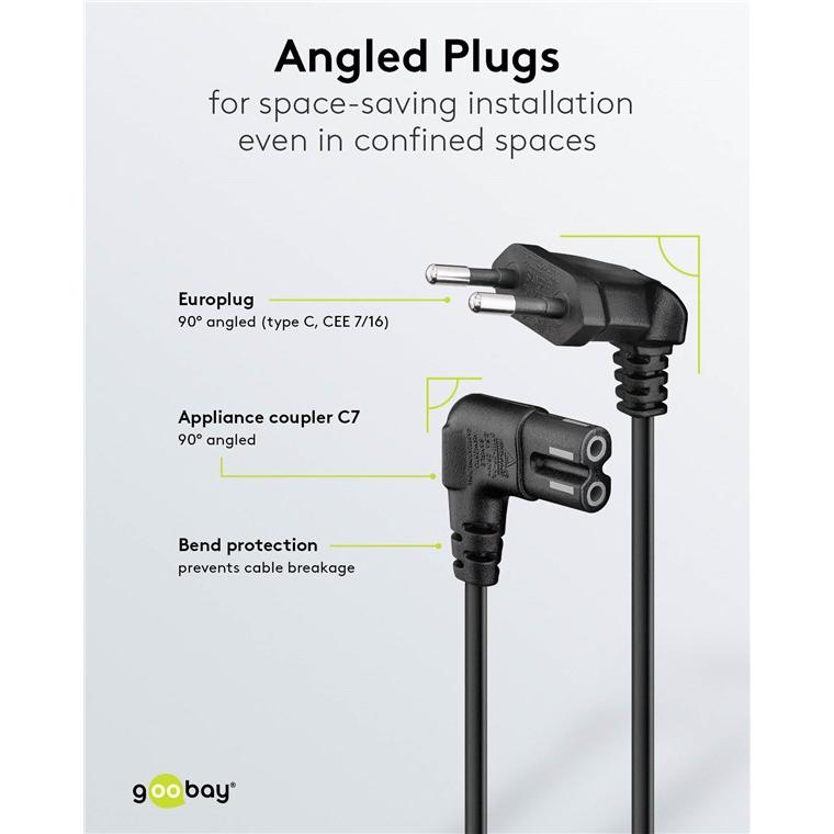 Thumbnail - Goobay Euro Anschlusskabel (3 m), Stromkabel