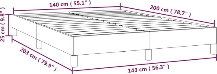 Produktbild vidaXL Bettgestell (140 x 200 cm)