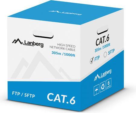 Produktbild Lanberg LCF6-11CU-0305-S Netzwerkkabel F/UTP (FTP) (F/UTP, CAT6, 305 m)