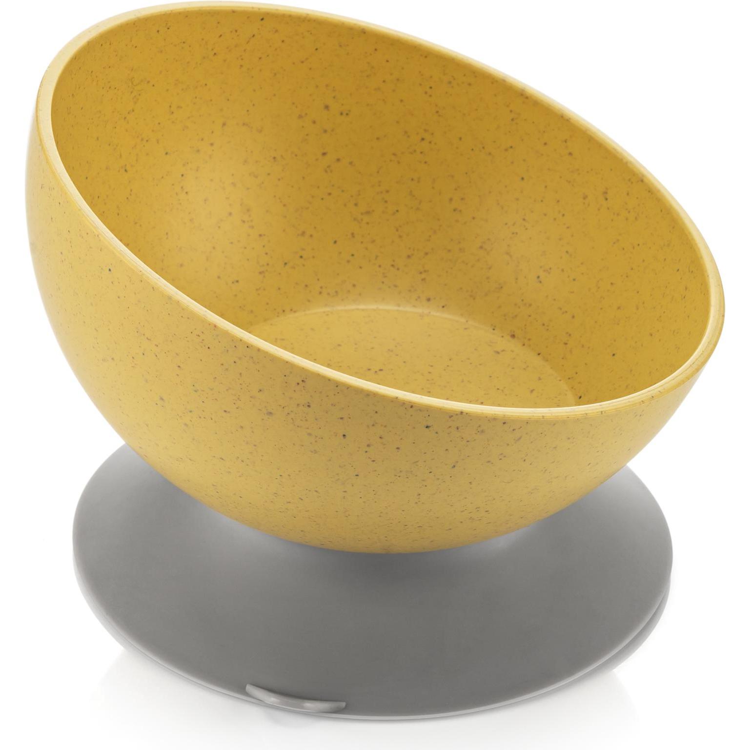 4x Reer, Kindergeschirr + Kinderbesteck, Growing Bowl mit Saugnapf mais