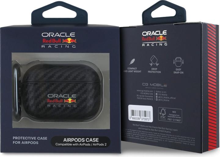 Productafbeelding Red Bull Hoesje PU Carbon Logo voor AirPods Pro 2 (Hoes voor oplaadkoffer)