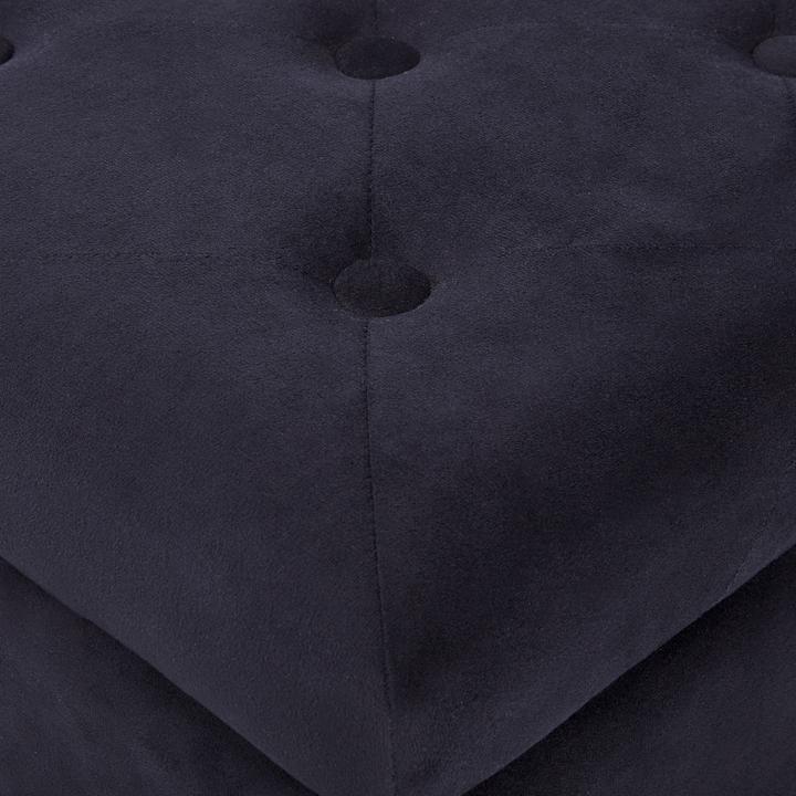 Produktbild Beliani Hocker Samtstoff mit Stauraum schwarz LORETTO