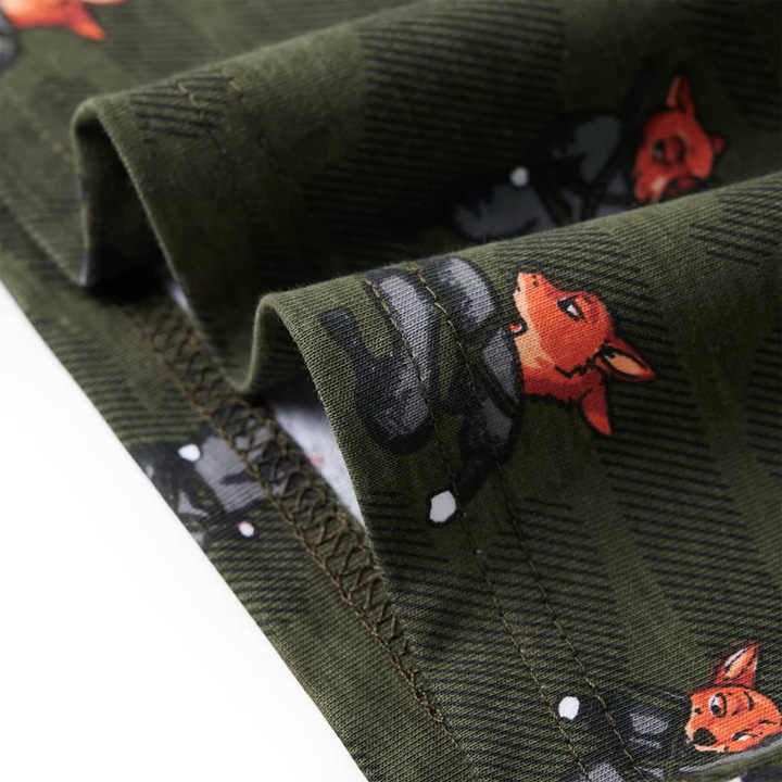Actual product image VidaXL Children's pyjamas with long sleeves Khaki 140,Material: 100 (140)