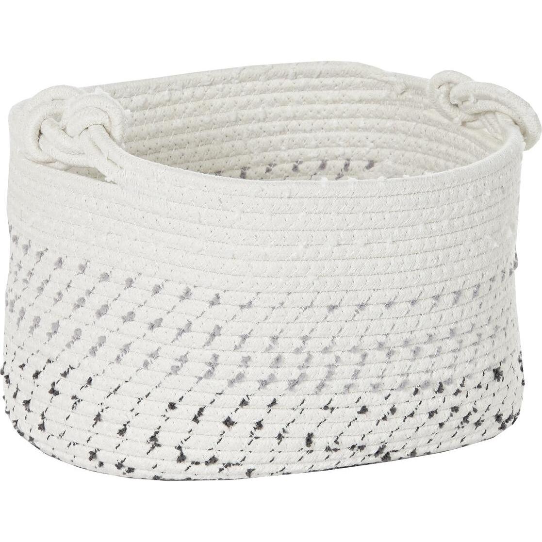 DKD Home Decor, Cesta, Basket set White Black Boho 36 x 36 x 33 cm (4 Pieces) (36 cm, 4x)