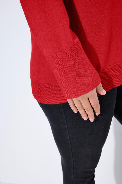 Produktbild Ulla Popken Pullover, Stehkragen, Langarm, Rippbündchen (62)