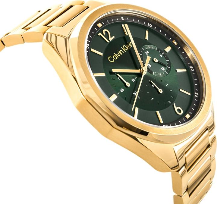 Produktbild Calvin Klein CK25200266 Force Heren Horloge - Mineraalglas - Staal - Goudkleurig - 45 mm breed - Quartz - V (Analoguhr, 45 mm)