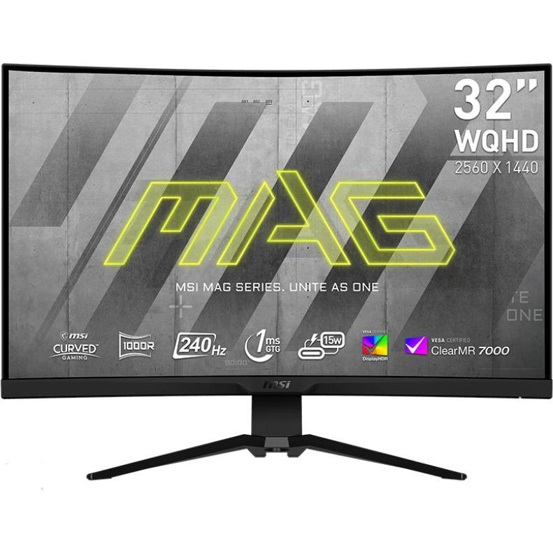 MSI MAG 325CQRXFDE (2560 x 1440 Pixel, 32"), Monitor, Schwarz
