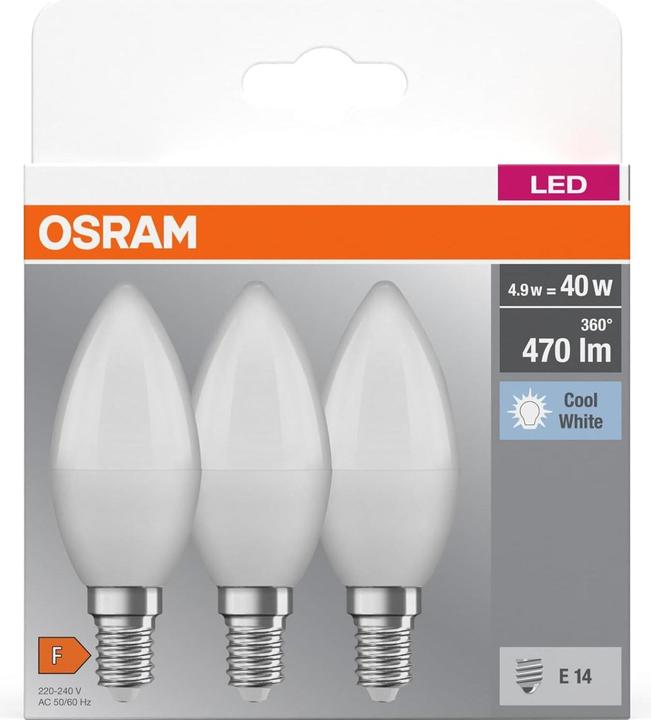 Image du produit Osram Led Base Classic B (E14, 470 lm, 3x)