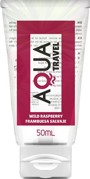Actual product image Aqua Travel Wild Raspberry Flavour Waterbased Lubricant - 50 ml (50 ml)