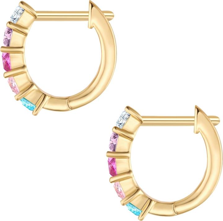 Produktbild Yokoamii Creolen gelbgold Zirkonia bunt - 38627 (Keine Schmucksteine)