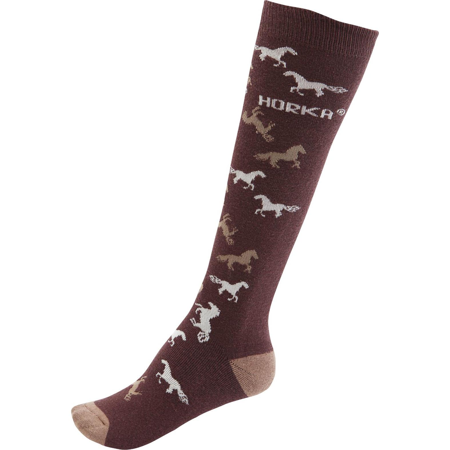 Horka, Socken, socken, Braun, (3er Pack, XS)