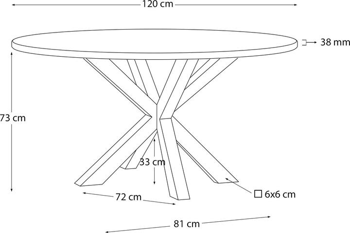 Actual product image Kave Home Argo (120 x 120 cm)