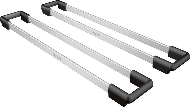 Blanco 2 x ETAGON rails | roestvrij staal/kunststof | 386 x 60 mm | Voor montage achteraf op ETAGON (Spoelbak accessoires, 38.60 cm)