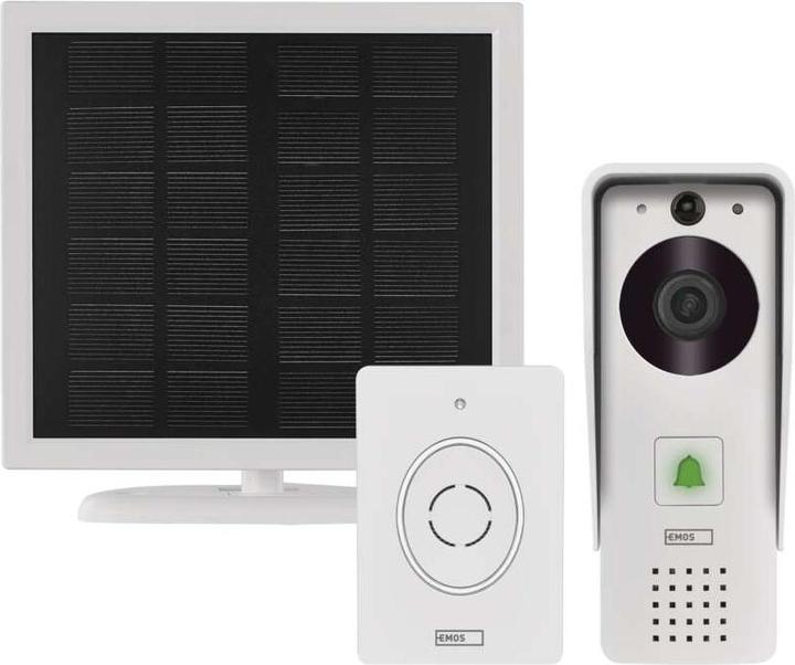 Produktbild Emos GoSmart Drahtlose Video-Türklingel IP-09D mit WiFi und Solarpanel, batteriebetrieben (WLAN)