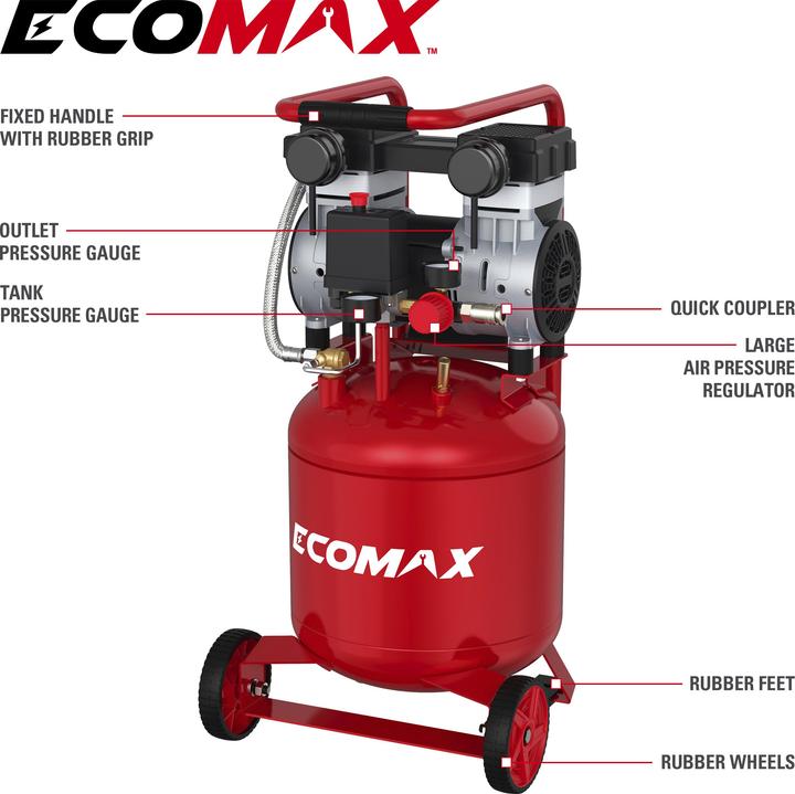 Produktbild Ecomax Kompressor, 24l Vertical Silent (24 l, 10 Bar)