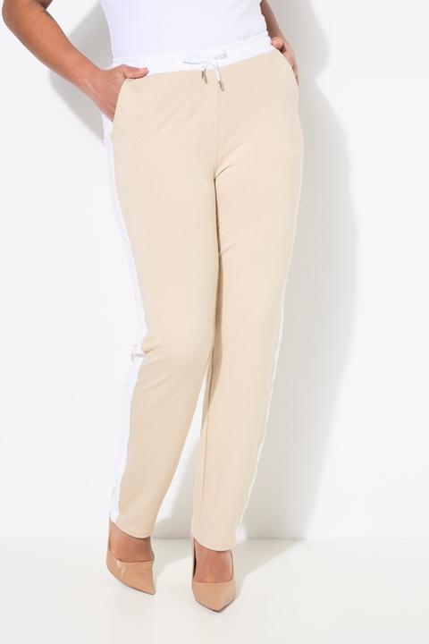 Produktbild Miamoda Jerseyhose, Straight Tapered, Farbdetails, Paillettenstreifen (46)
