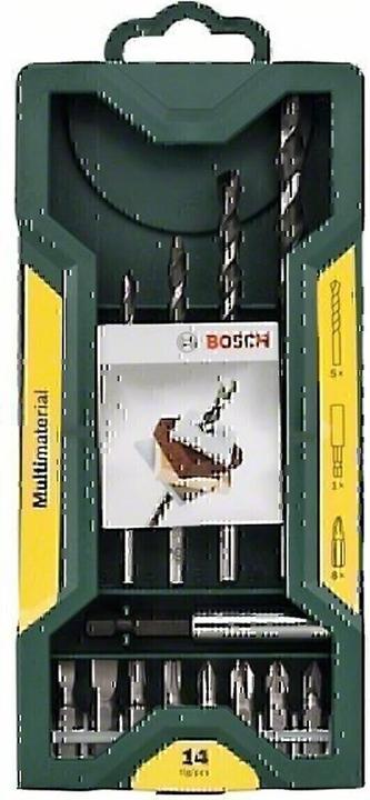 Produktbild Bosch Zubehör Mini-X-Line-Universalbohrer-Set, 14-teilig, 1 Universalhlater magnetisch (3 mm, 4 mm, 5 mm, 6 mm, 8 mm)