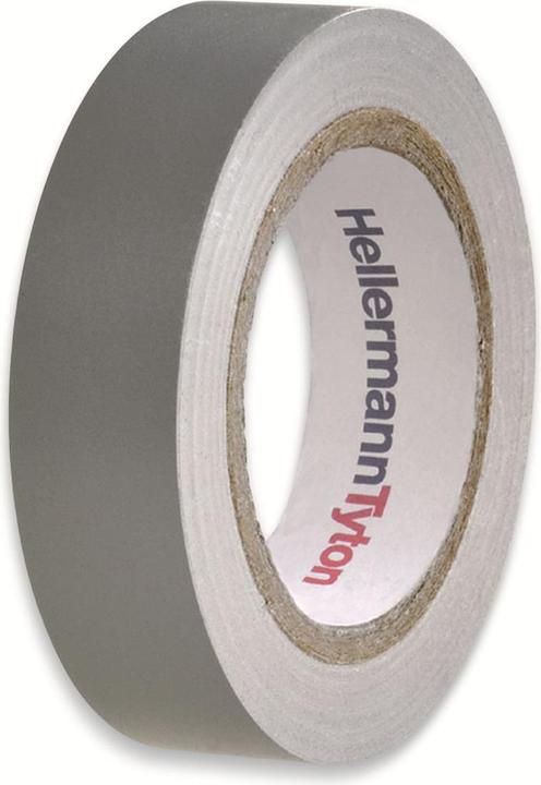 Actual product image HellermannTyton HelaTape Flex Insulating Tape Grey, 0.15mm x 15mm x 10m (15 mm)