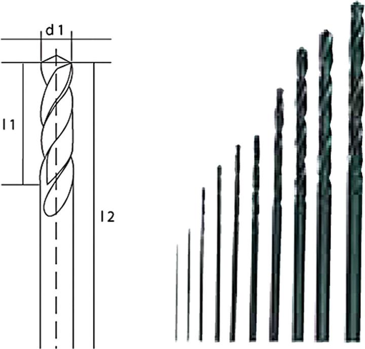 Actual product image Proxxon Set of twist drills (1 mm, 0.8 mm, 0.3 mm, 0.5 mm, 1.2 mm, 1.5 mm, 3 mm, 2.5 mm, 3.2 mm, 2 mm)