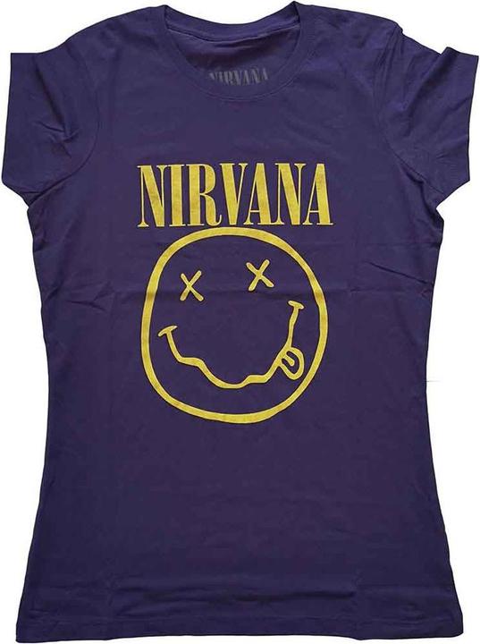 Actual product image Nirvana Yellow Smiling Face (Girlie) (S)